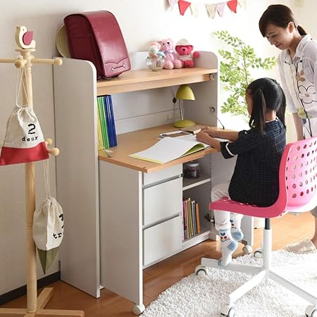 Amazon｜学習机 折りたたみ 勉強机 コンパクト デスク 幅90 ナチュラル ...